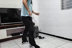 brazilian housewife complains tech didn't notice new lingerie begs opinion licks wet shaved pussy