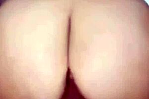 latina milf bounces huge dildo on her fat ass