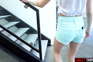 brandi love uses caught teen halle von with toys and tongue