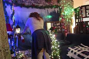 Hotwife Steffi Dances Pussy in Plaid Skirt Cosplay Redhead Exhibition