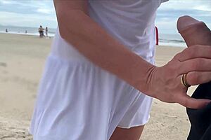 what if a stranger milf jerked your cock publicly to explosion?