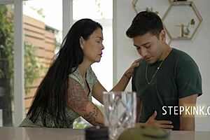 latina stepmom teaches me dirty manners with her big kinky ass