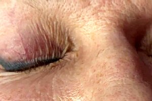 Mature Lady Eyes Covered In Huge Face Cumshot Load