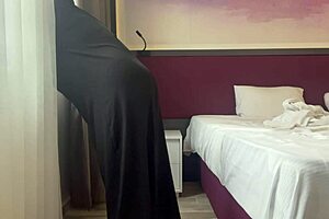 Rough Vacation Hotel Fuck with Hijab Stepmom Creampie