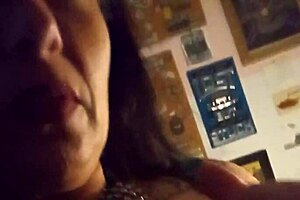 brunette sex goddess cleans pierced natural tits after messy fuck