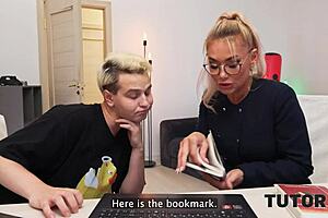 Russian Tutor Swallows Cum from Student Coffee to Throat?