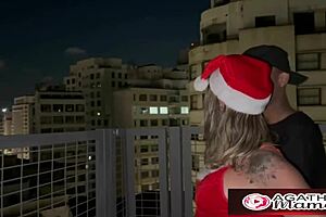 agatha brazilian milf street sex with santa mommy noel flashing big tits