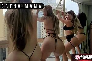 agatha mom n hottest brazilian sluts gangbang lucky dude's cock wit wet pussies ��🍆💦