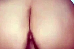 latina milf bounces huge dildo on her fat ass