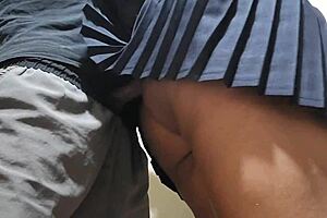 Student Gets Creampie Cumshot Inside Crowded Train Ride