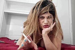 Slutty Latina milf dives into effortless double penetration frenzy