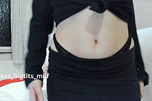 Busty milf spreads huge natural tits and fingers wet pussy to cum explosion!