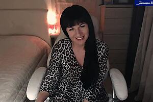 mlady tamarra roman strips lingerie teases perky clit