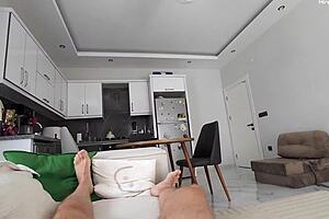 step mommy sneaks anal fuck while daddy's away tight ass creampie