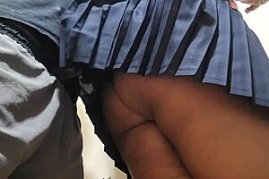 Student Gets Creampie Cumshot Inside Crowded Train Ride