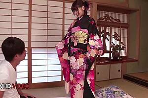 Wild Kimono Milf Fucked Hard Then Creampied Deep!