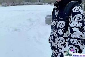 Amateur WifeBucket Milfs Snowy Holiday Home Sex With Friend