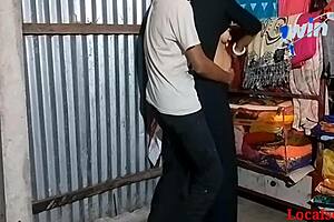 indian girlfriend in black dress gets fucked hard by friend webcam