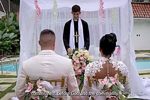 mariana martix婚礼当天跟神父粗暴狗爬式颜射出轨