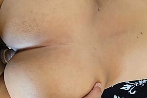 rough doggystyle with hot latina single mom on balcony while kids play nearby