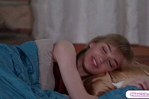 bff licks my teen pussy almost catches us mid orgasm