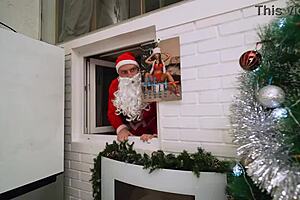 ho ho ho! santa claus ass-fucks monika fox with squirt!