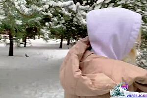 Amateur WifeBucket Milfs Snowy Holiday Home Sex With Friend