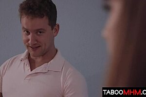 Step Mom Cougar Fucks Stepson Doggy with Monster Cock Taboo Fantasy Dress