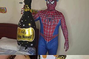 big booty stepmom sucks spider-man dick for new years 🍆🎉🍑