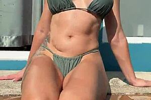 Juicy Milf Teases Pool Stranger Hard Fucks Her Cum-Faced Bitch