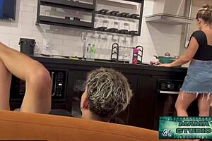 mama studio i fucked horny stepmom so dad wouldnt know i watch porn at dinner