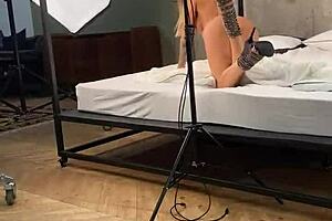 hey check monika fox's backstage webcam poses shaved pussy pierced nipples