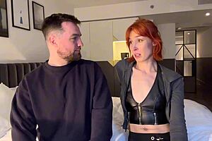 Behind scenes tall redhead pixie pink interviews with andres acosta?