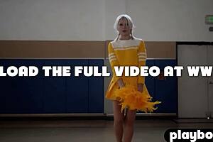 lennon elizabeth cheerleader strips petite body showing small tits and ass