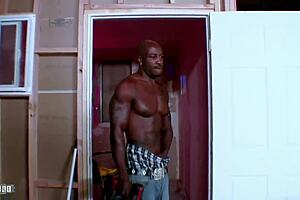 brunette mature babe fucks carpenter's monster black cock deep