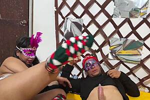 best friend screams as husband wrecks her pussy doggy in threesome!