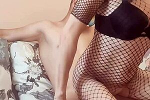 check out this skinny mature wife in stockings bodysuit closeup homemade action