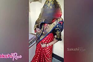 dever lifts bhabi's saree petticoat for hard fuck