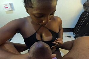 stepdad loves my sloppy deepthroat facial on ebony cumslut face mastermeat1