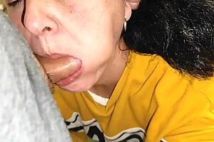 married milf begs no creampie during sloppy deepthroat blowbang cum swallow