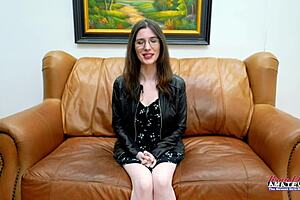 Cute Nerdy Hazel O'Connor Hitachi Deep Muff Pounding