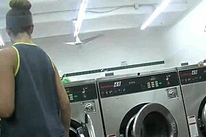 amateur wife sucks big black cock at college laundromat pt1 sheer voyeur