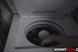 Blonde stepmom sucks stepson's monster cock as reward