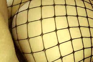 i wear erotic fishnet lingerie for homemade wife porn shoot