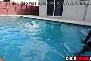 Hubby watches wife pounded by BBC outdoors?