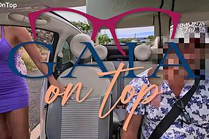 Blonde milf squirts anal orgasm on uber ride publicly