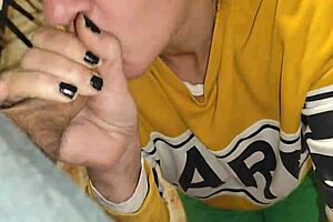 married milf begs no creampie during sloppy deepthroat blowbang cum swallow