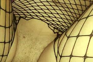 i wear erotic fishnet lingerie for homemade wife porn shoot