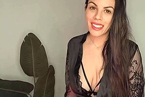 stepmom catches you jerking to her moans spanks hard