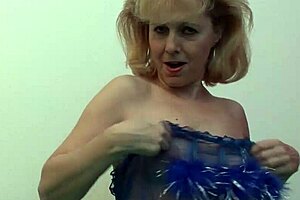 granny slips into fuck me boots to finger her hairy beaver